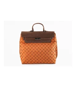 Bolso Mochila Solapa Plisado Trenza Christine