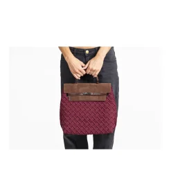 Bolso Mochila Solapa Plisado Trenza Christine