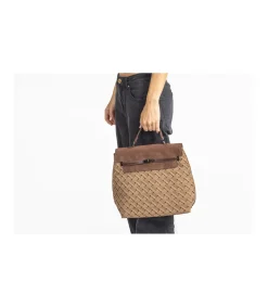 Bolso Mochila Solapa Plisado Trenza Christine