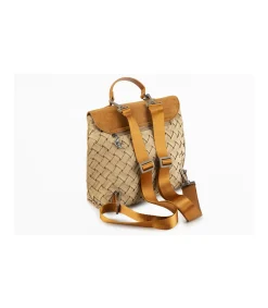 Bolso Mochila Solapa Plisado Trenza Christine