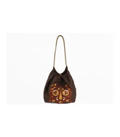 Bolso Plegable Bordado Cachemira