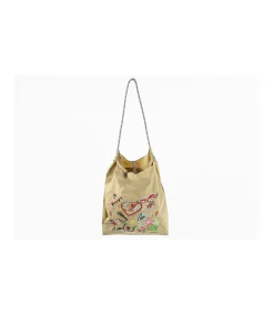 Bolso Plegable Bordado Tropical Bolsos Plegable