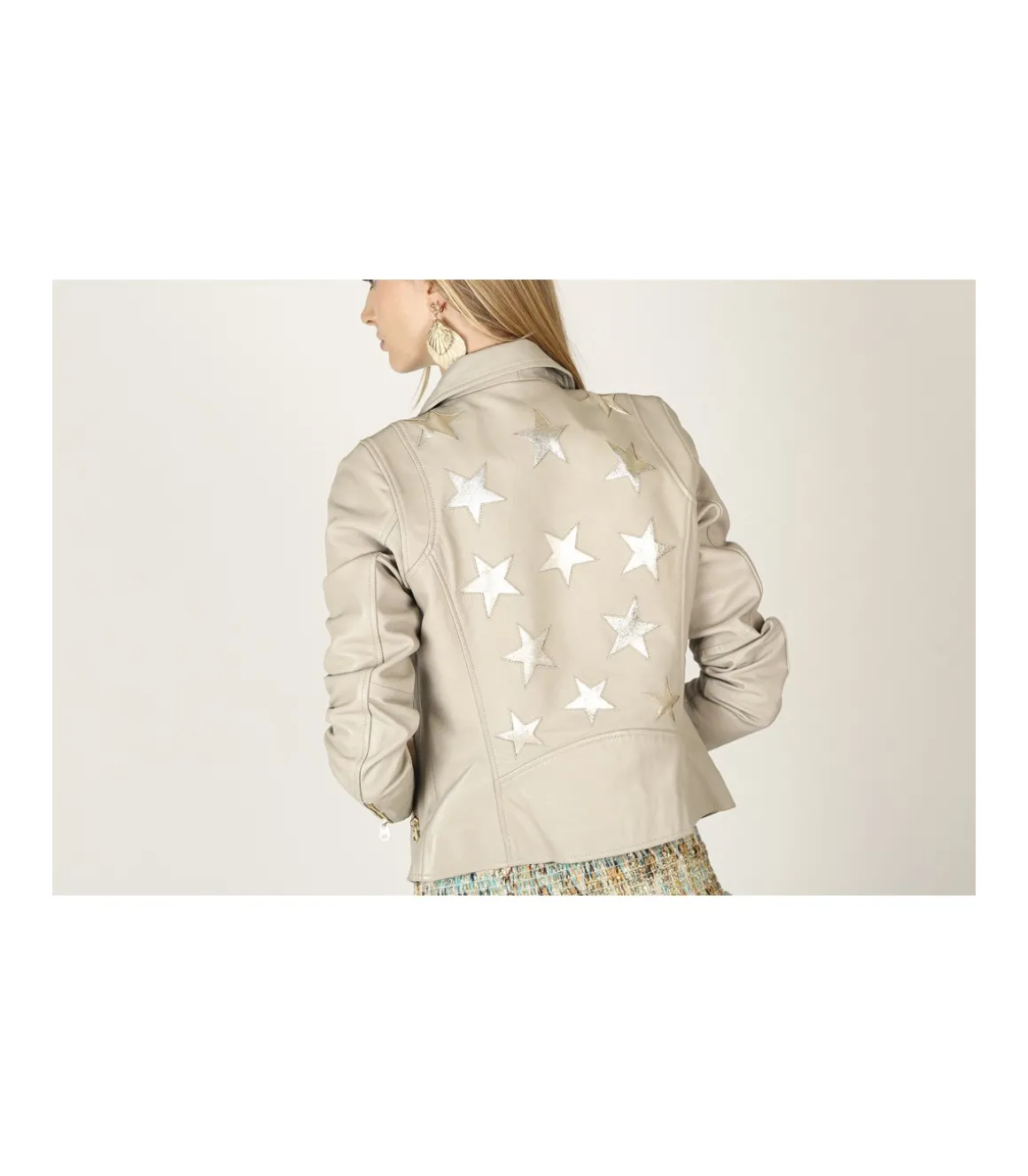 Chaqueta Biker Estrellas