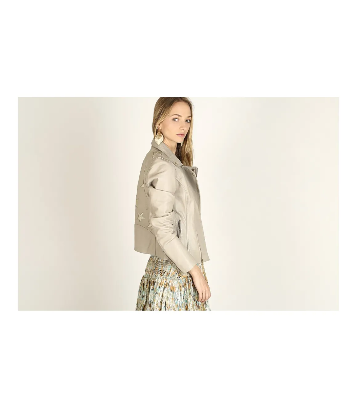 Chaqueta Biker Estrellas