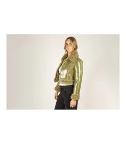 Chaqueta Corta Charol Reversible