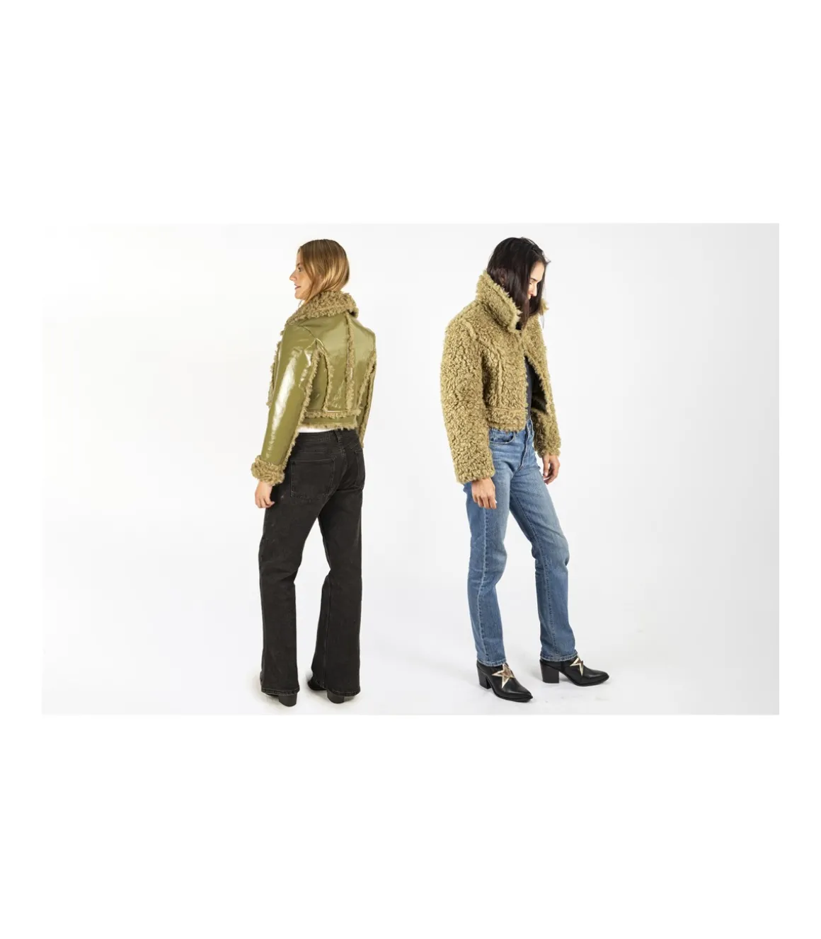 Chaqueta Corta Charol Reversible