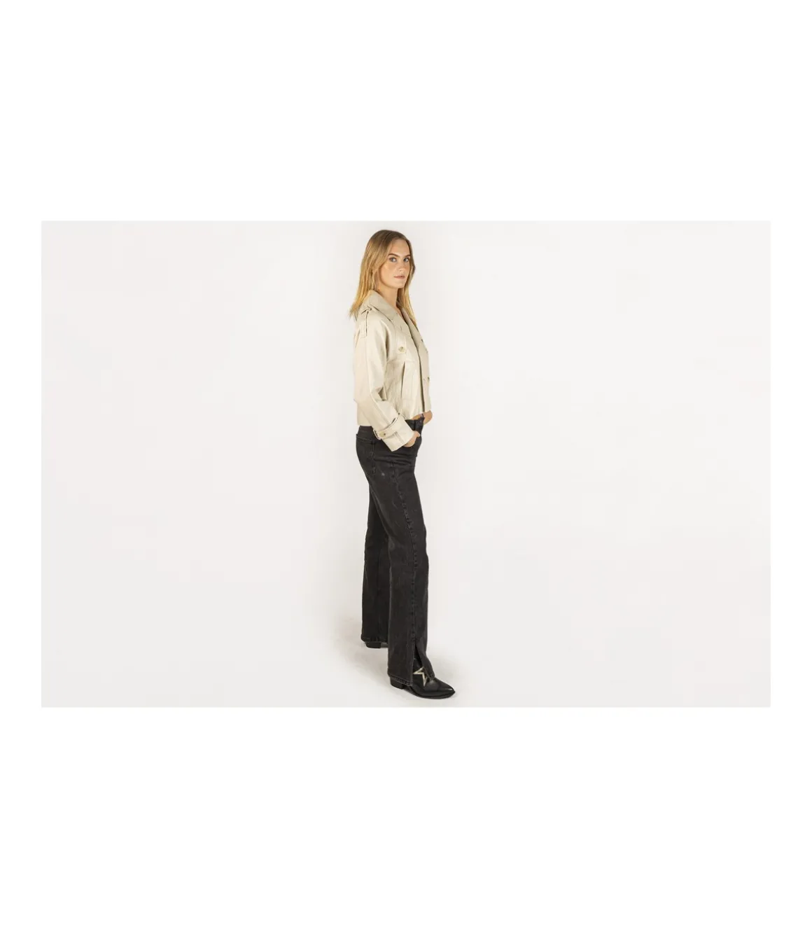 Chaqueta Cropped Trench