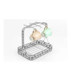 Expositor Cesta De 6 Vasos Y Platos 30x27.5x18cm Love&home