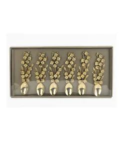 Juego 6 Cucharas Hojas Largo20cm Love&home