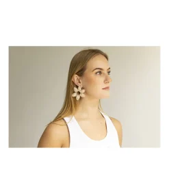 Pendientes Flor Raffia