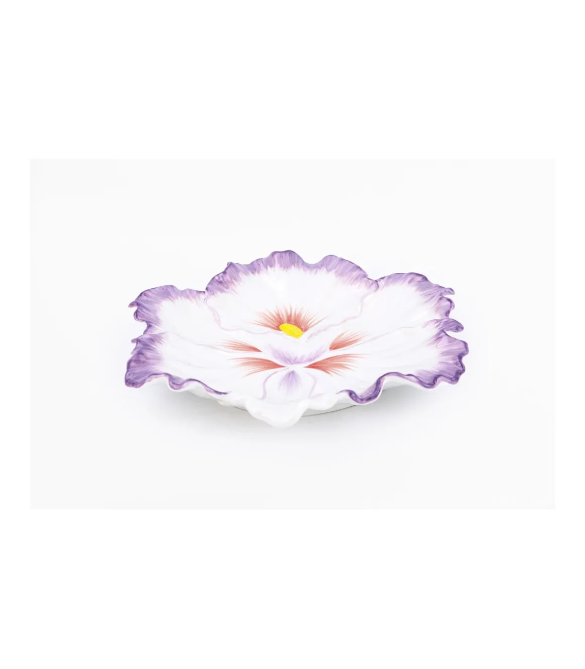 Plato Diametro Flor Pintado A Mano 24cm Love&home