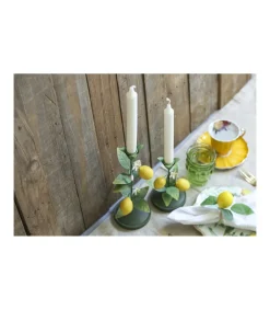 Portavelas 2 Limones Alto 25cm Love&home