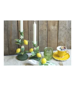 Portavelas 2 Limones Alto 15cm Love&home