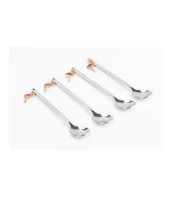 Set De 4 Cucharillas Flamingos Love&home