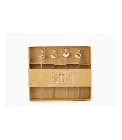 Set De 4 Pinchos Flamingo Love&home