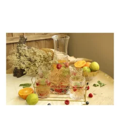 Set Jarra Y 4 Vasos 300ml Love&home