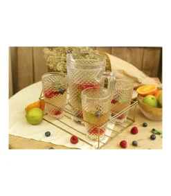 Set Jarra Y 4 Vasos 350ml Love&home