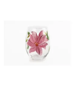 Vaso Pintado A Mano Flores Love&home