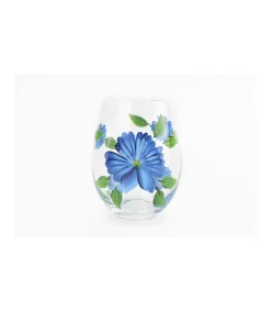 Vaso Pintado A Mano Flores Love&home